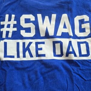 Place Kids Blue & White "#SWAG LIKE DAD" Short Sleeve Tee